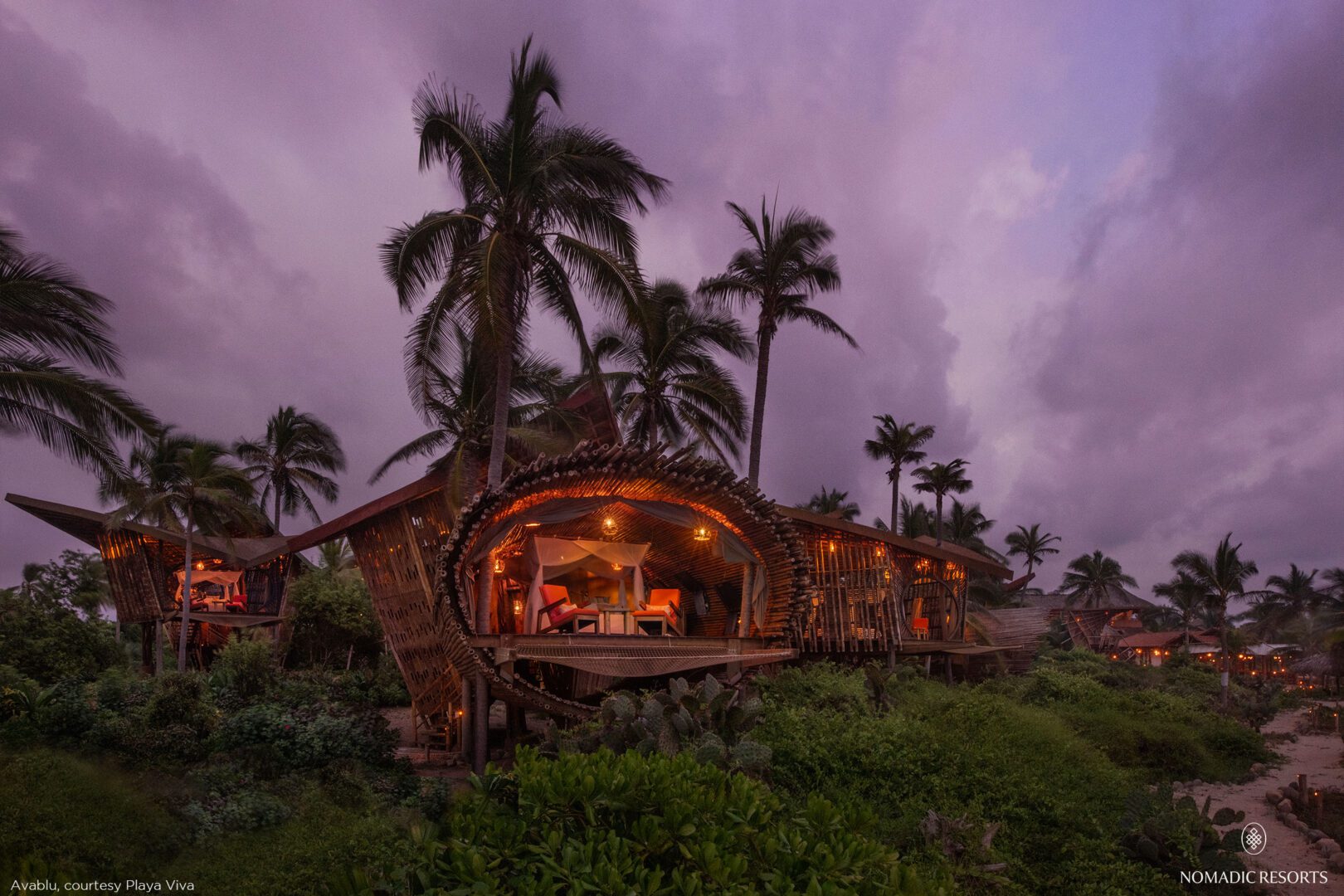 off grid bamboo treehouses at playa viva mexico designed by nomadic resorts